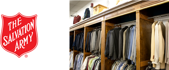 Clothing At A Salvation Army Thrift Shop - Salvation Army (701x244), Png Download