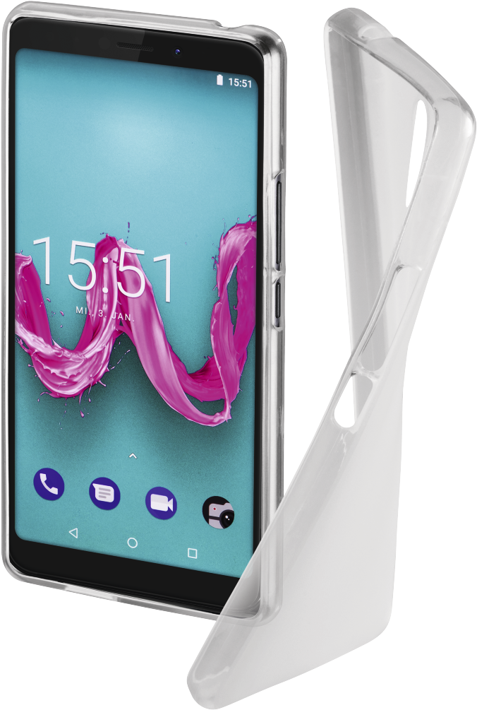 "crystal" Cover For Wiko Lenny 5, Transparent - Hama Back Cover Crystal Compatible With (mobile Phones): (1100x1100), Png Download