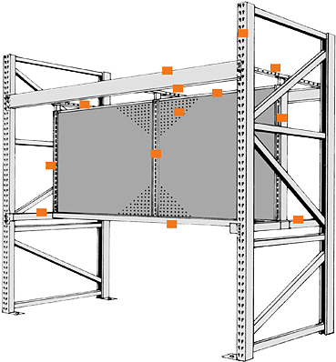 Pallet Rack Components And Accessories - Pallet Rack Accessories (500x441), Png Download