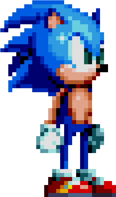 Modern Sonic - Sonic The Hedgehog Pixel Art, png download, free png, transp...