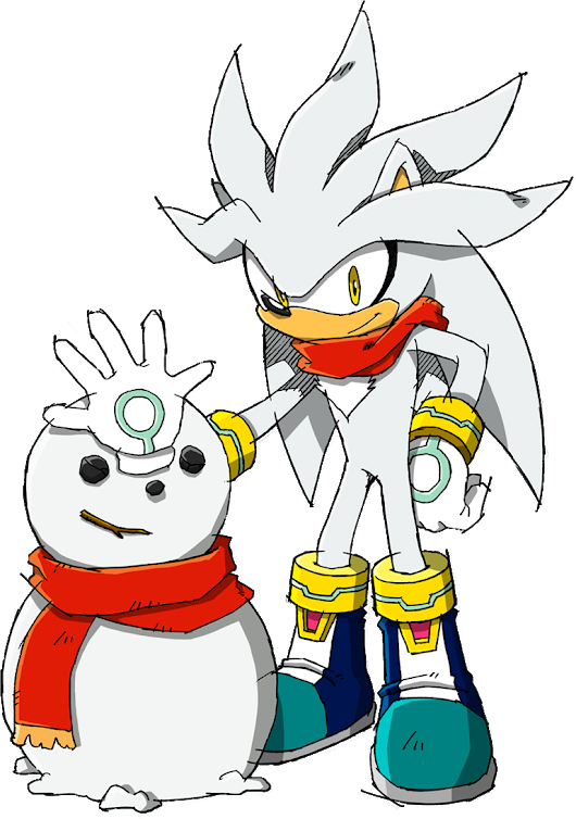 Photo - Silver The Hedgehog (530x754), Png Download
