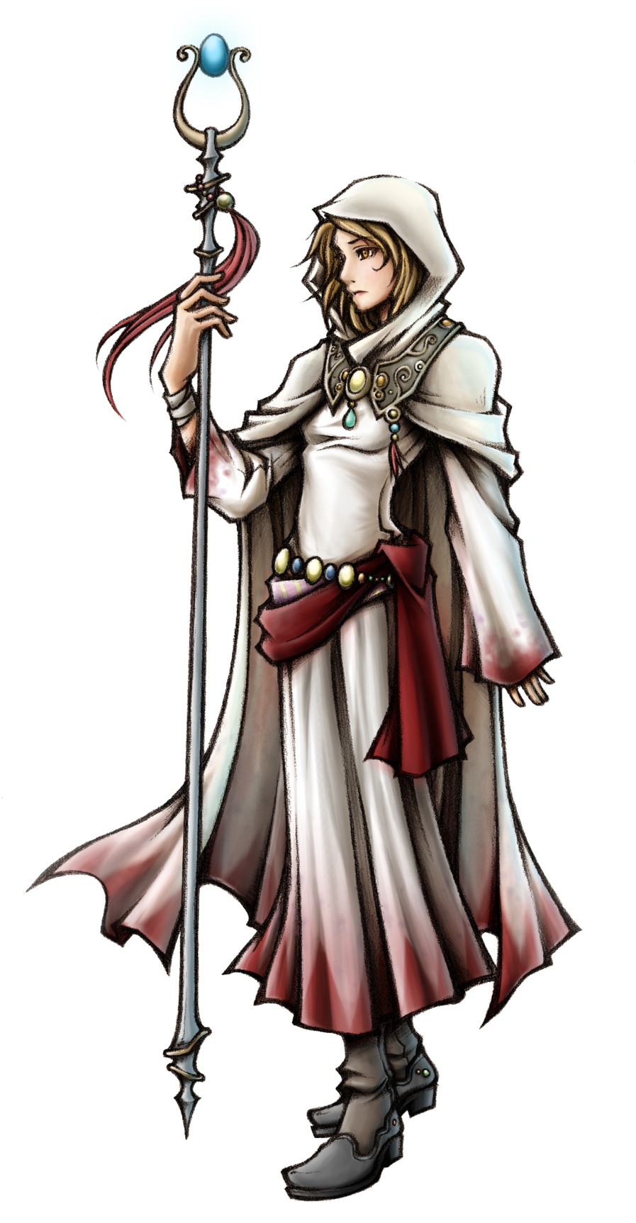 New Priest - White Mage Final Fantasy Art (900x1778), Png Download