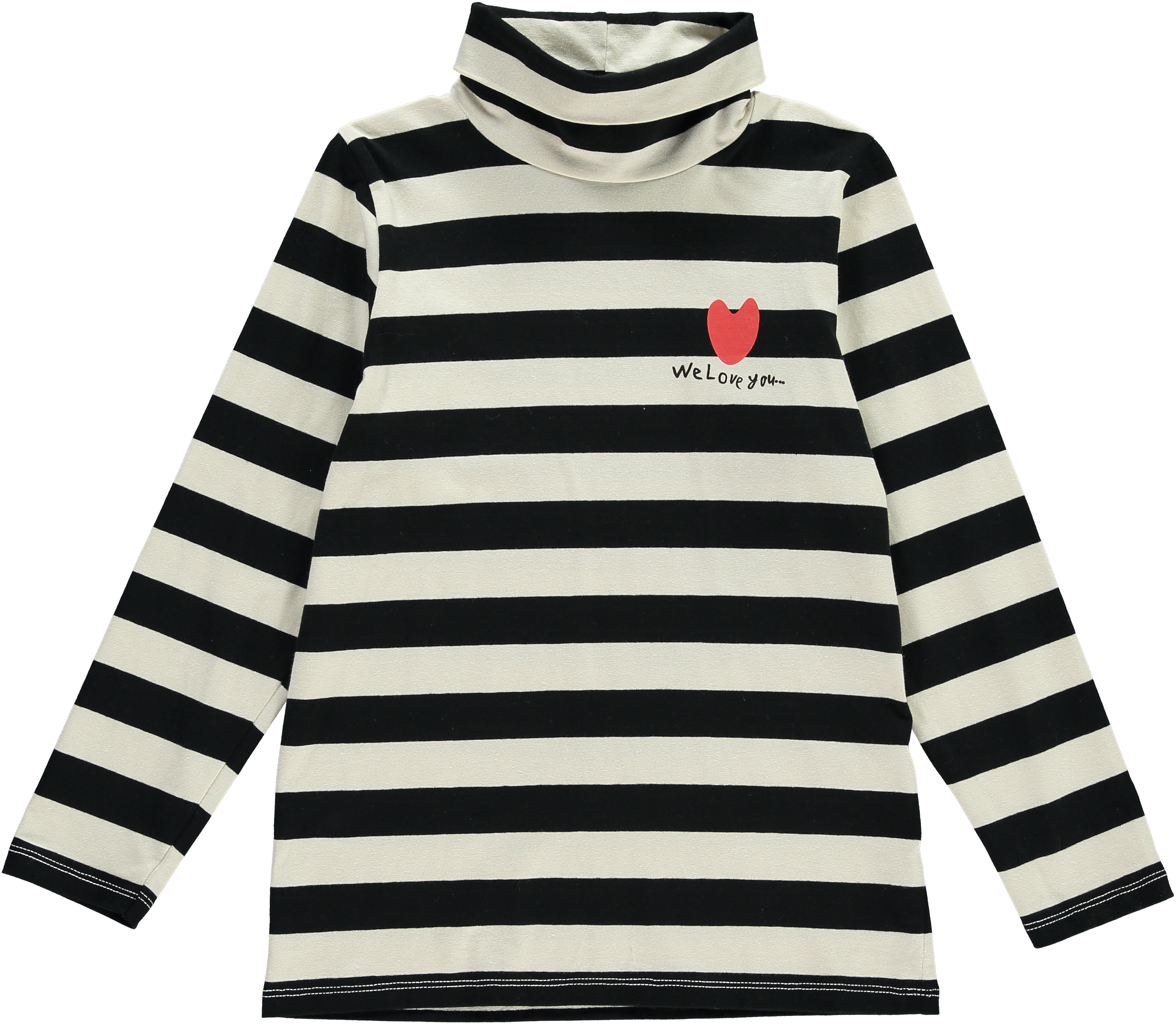 Beau Loves Off White Stripes We Love You Turtle Neck - Black And White Striped Shirt Supreme (3104x2703), Png Download