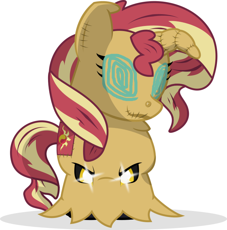 Mlp-trailgrazer, Crossover, Mimikyu, Pokémon, Safe, - Mimikyu Mlp (751x762), Png Download
