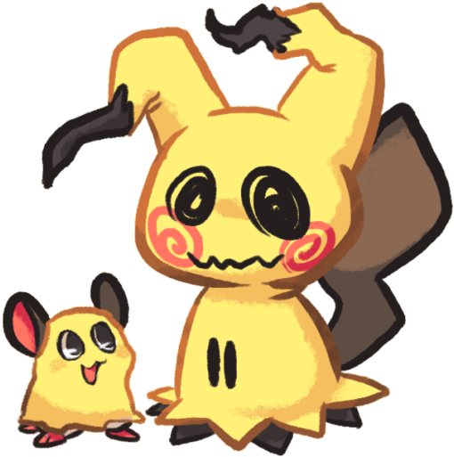 Penelope And Mimikyu - Cartoon (540x540), Png Download