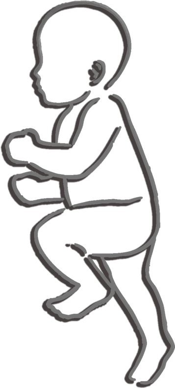 Png Black And White Stock Shadow Birth - Figure Drawing (581x812), Png Download