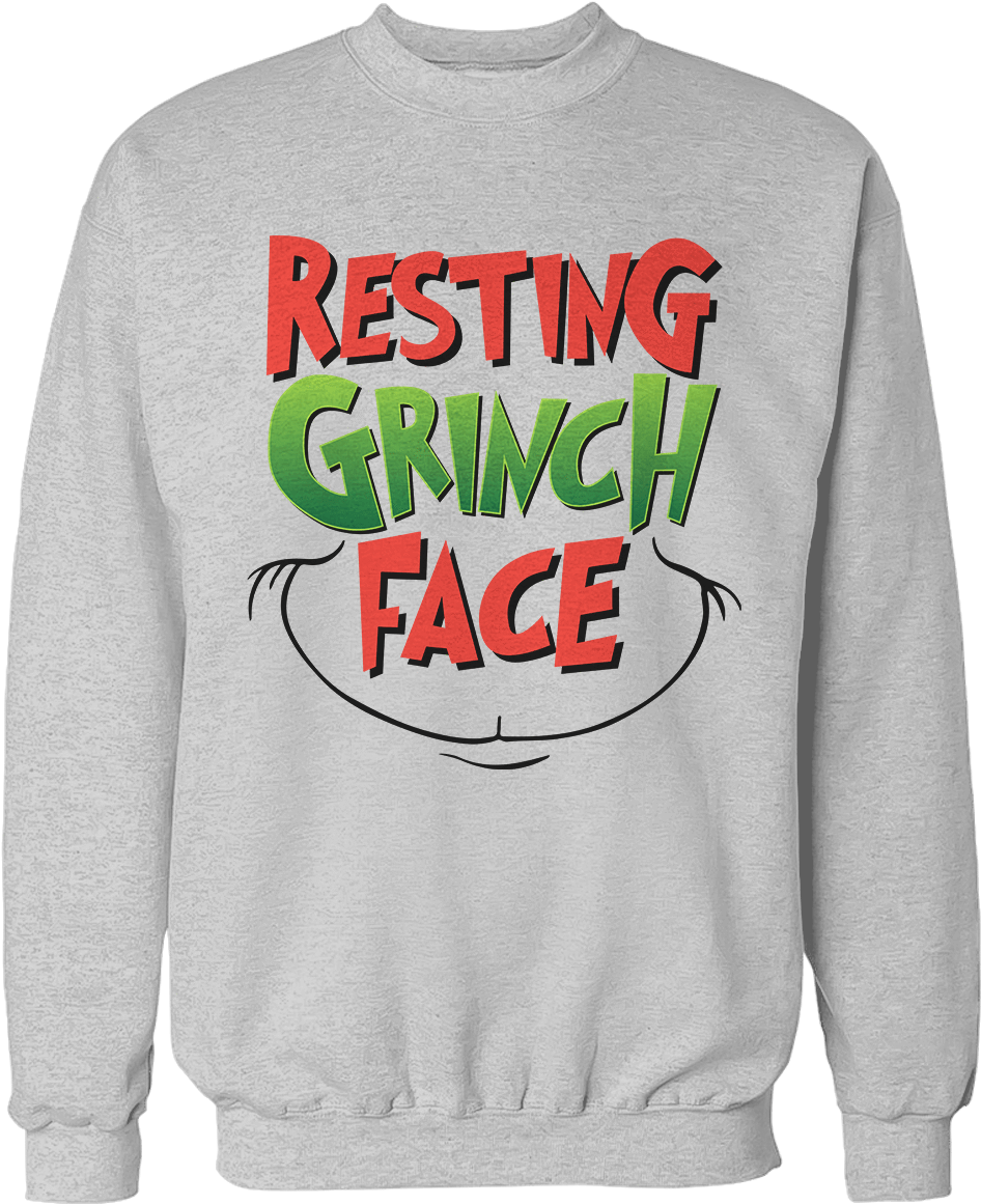 Resting Grinch Face Unisex Sweatshirt Resting Grinch - Vampire Mode Activated Hoodie Or Sweatshirt Trick Treat (1200x1200), Png Download