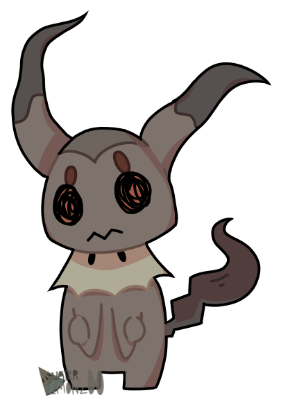 Marshadow X Mimikyu - Mimikyu (452x622), Png Download