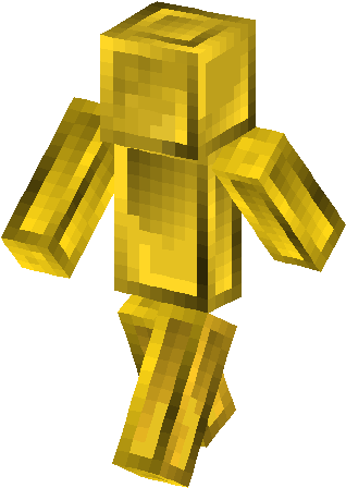 Minecraft Gold Block Skin (317x456), Png Download