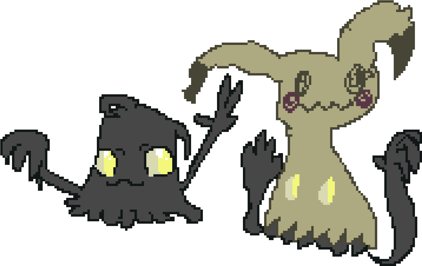 Mimikyu Fan Art - Cartoon (2060x1150), Png Download