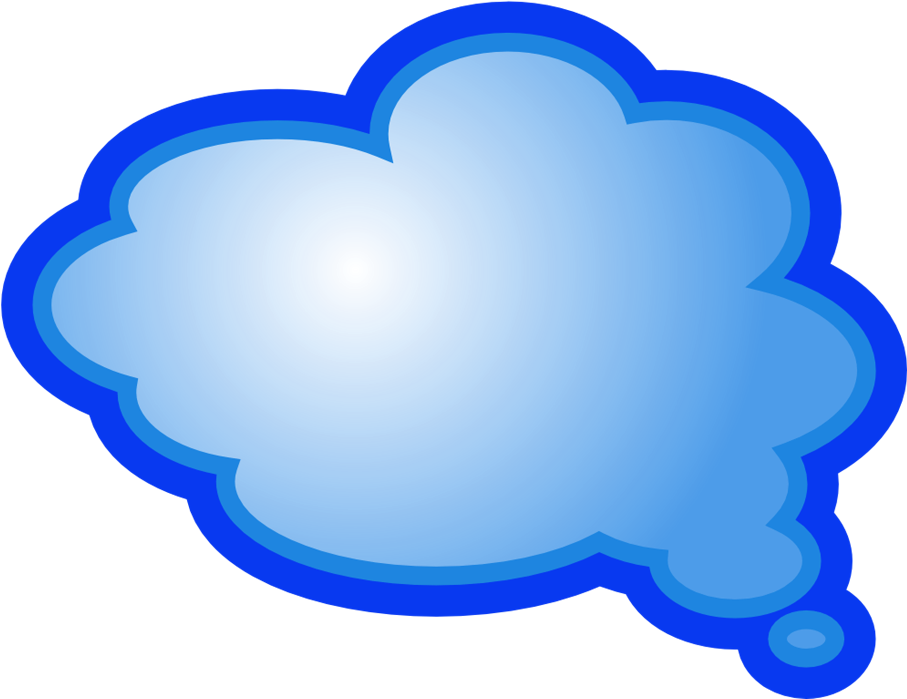 Cloud Blue Dialog Png (2000x1550), Png Download