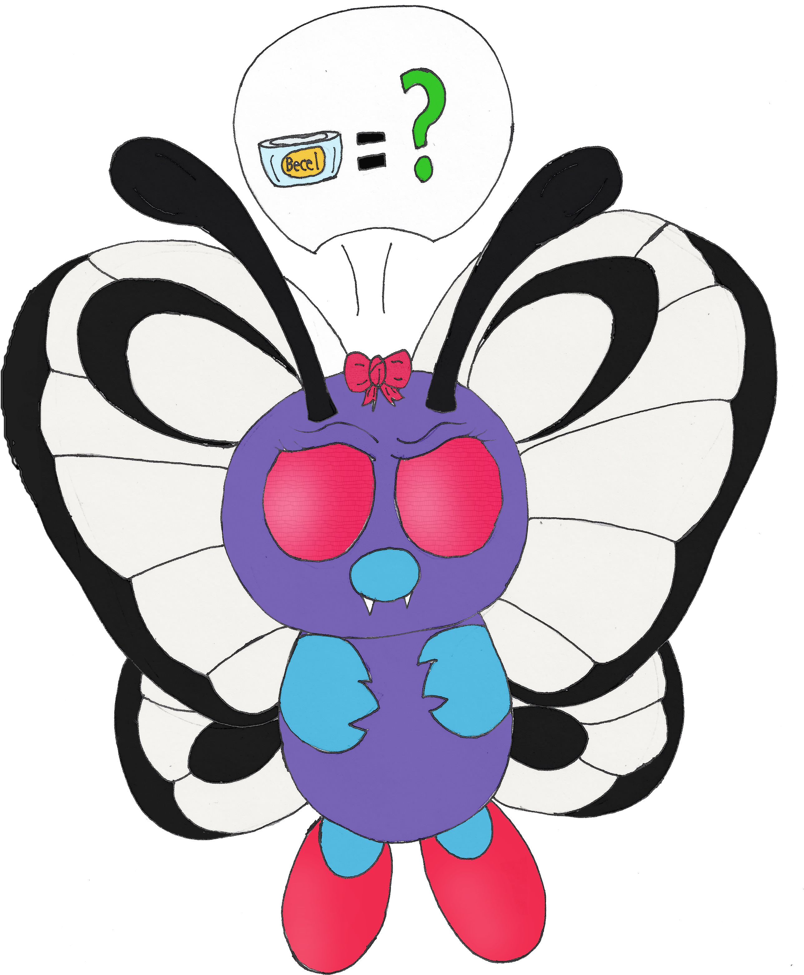 "becel" The Butterfree - Illustration (2823x3251), Png Download