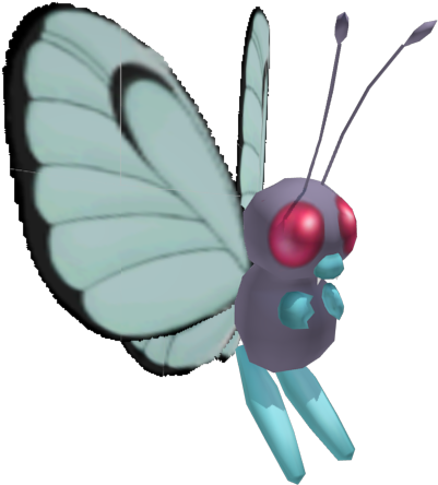Download Zip Archive - Butterfree Pokemon Stadium (750x650), Png Download