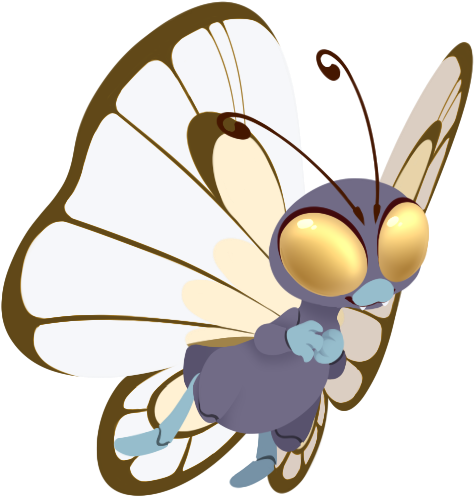 Butterfree - Fur (500x500), Png Download