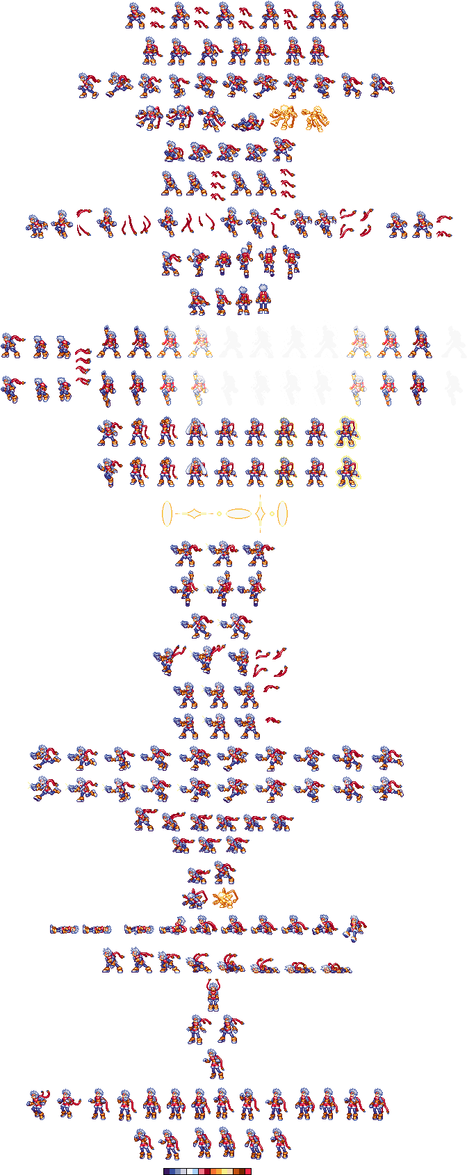 "sprites Inc - /zx/grey/" - Megaman Zx Advent Model A Sprites (696x1708), Png Download