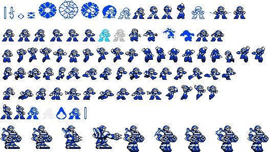 Megaman Unlimited Sprites - Mega Man Gameboy Sprites (541x303), Png Download