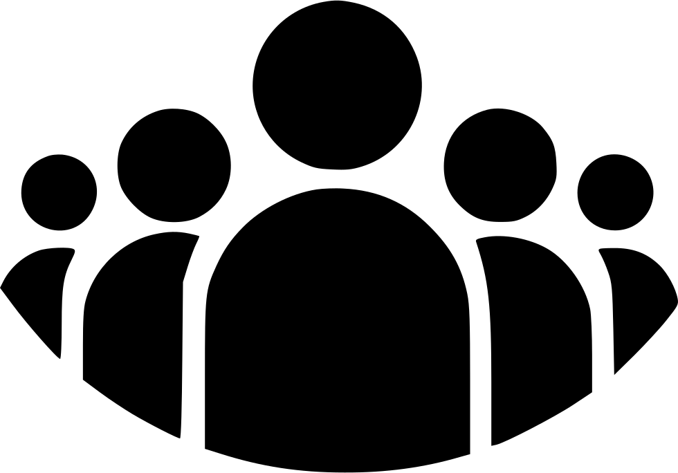 Png File - People Clipart Black And White Png (980x684), Png Download