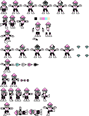 Freeuse Stock Jewel Man Sprites By Mike Now On - Mega Man Jewel Man Sprites (310x401), Png Download