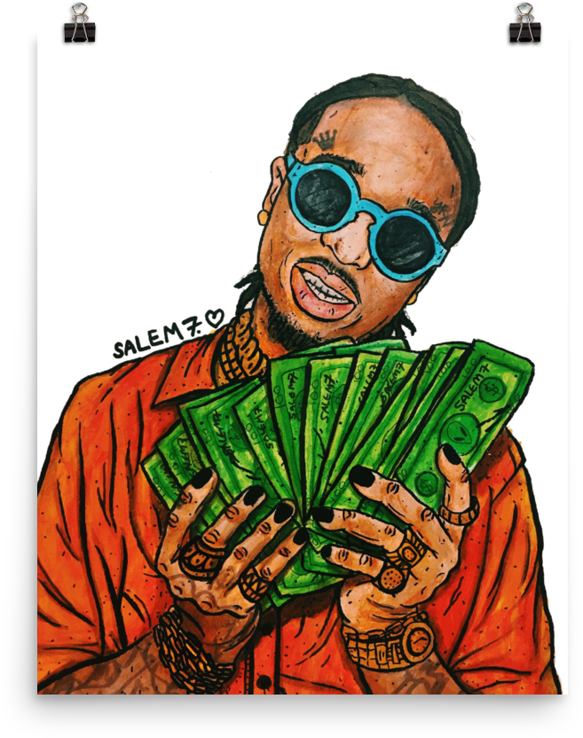 Quavo Print - Quavo (1000x1000), Png Download