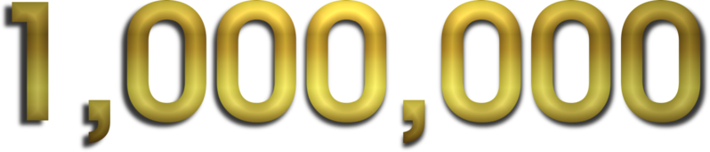 Thank - 1000000 Png (798x171), Png Download