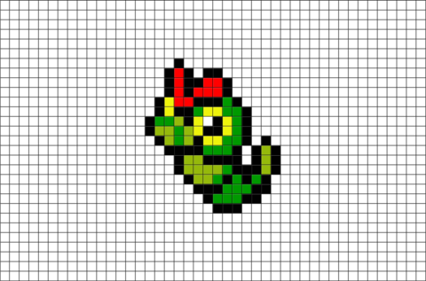Pokemon Caterpie Pixel Art - Caterpie Pixel Art (480x317), Png Download