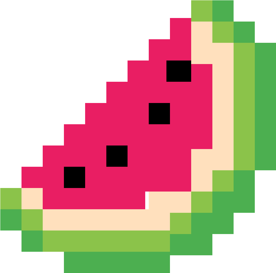 Watermelon - Minecraft - Simple Pixel Art (1200x1200), Png Download