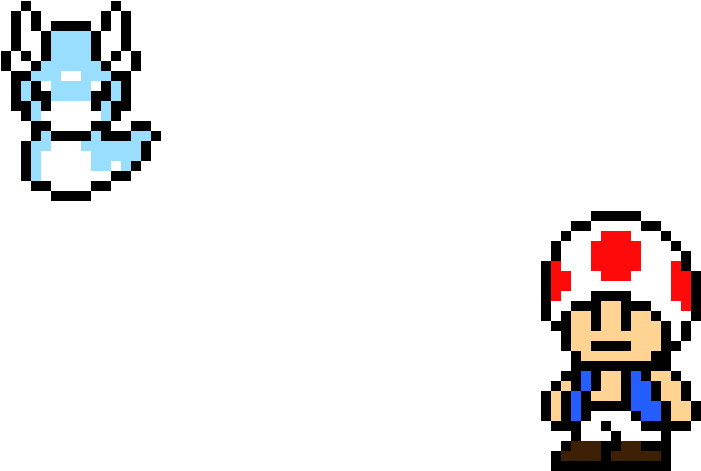 Toad And Dratini - Superhero (890x560), Png Download