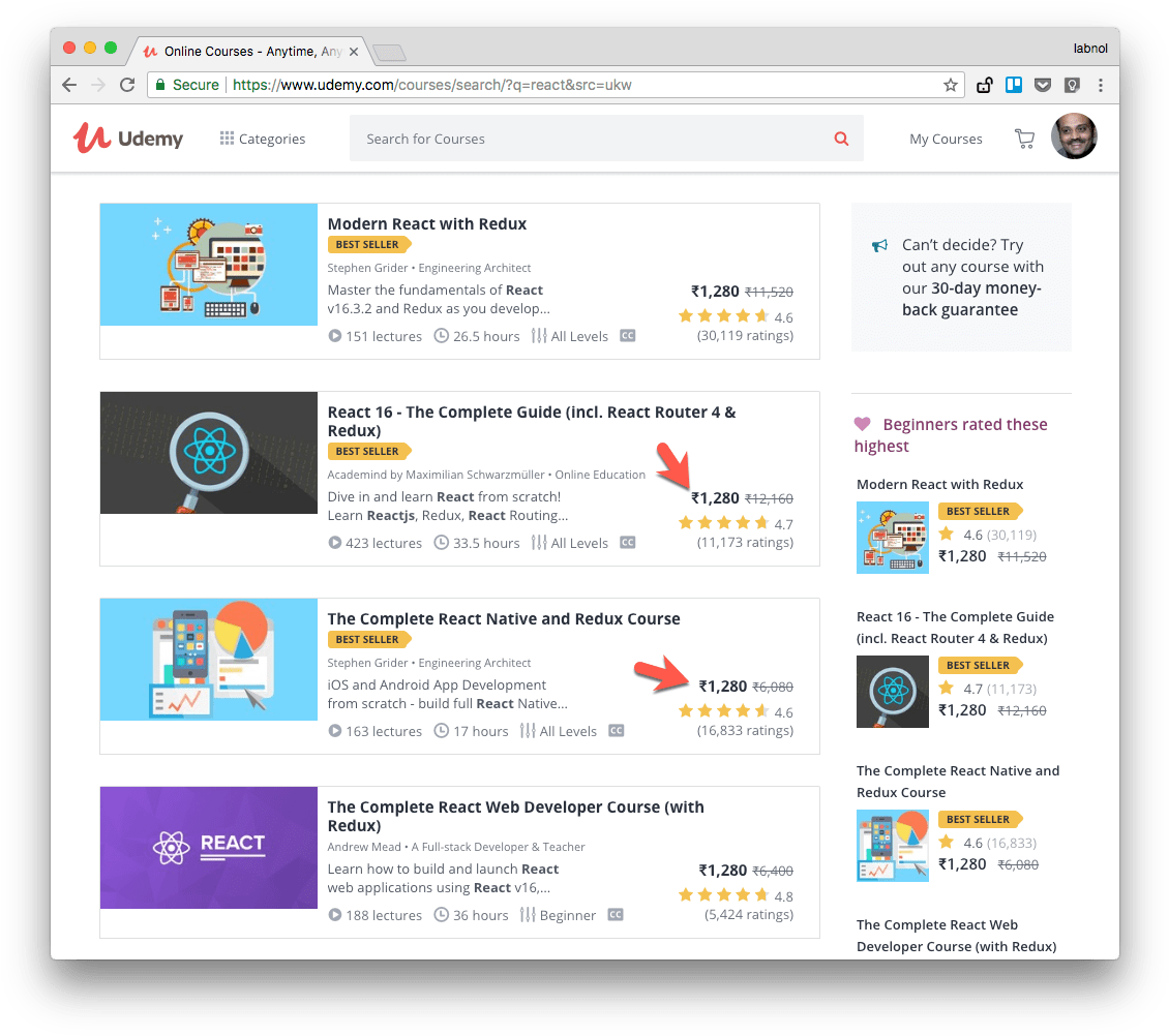 Udemy-user - Udemy Courses Price (1145x1013), Png Download