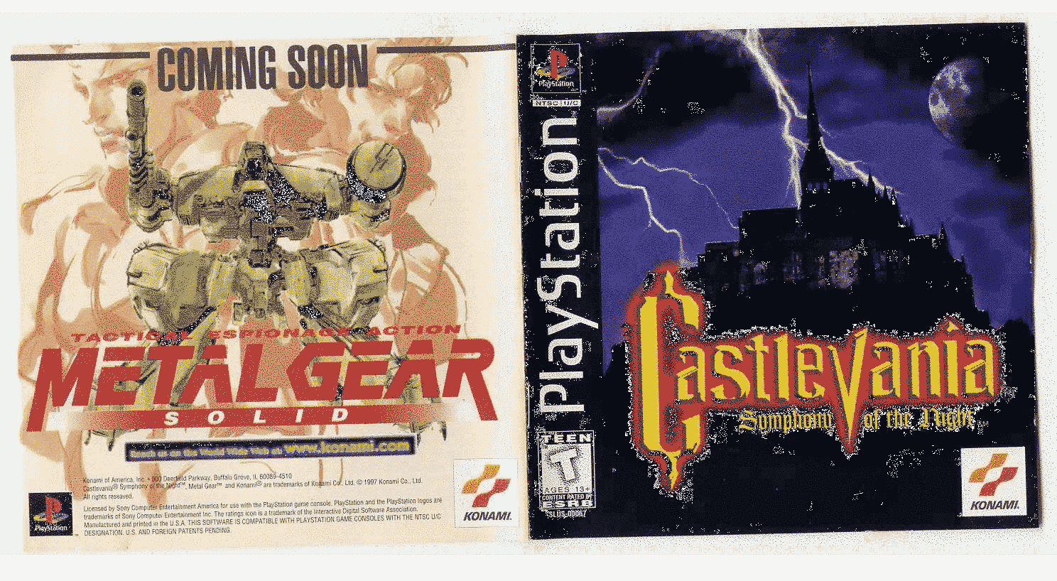 Castlevania Symphony Of The Night Playstation Ps1 (1488x818), Png Download