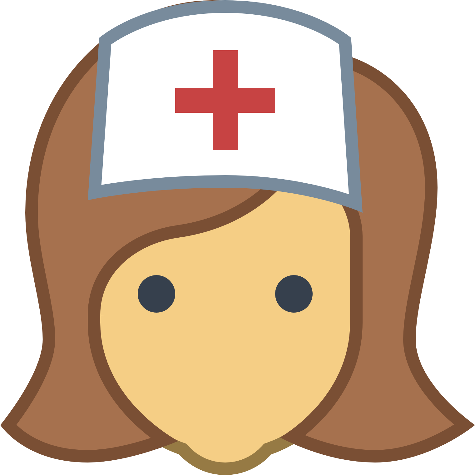 Female Icon Png Download - Nurse Face Clipart (1600x1600), Png Download
