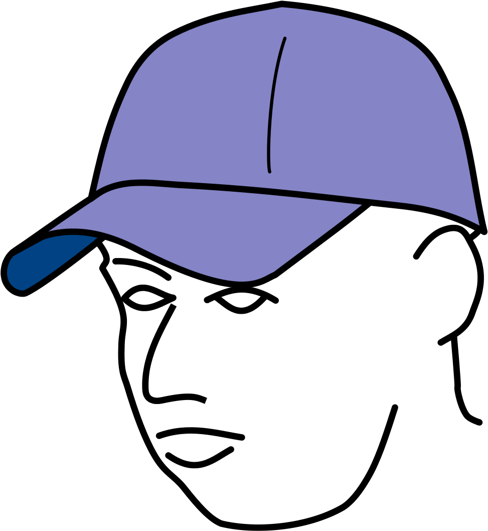 Cap With Face Drawing (1200x1306), Png Download