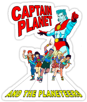 "captain Planet And The Planeteers" (1990) (375x360), Png Download