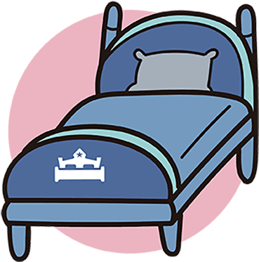 Rate Hotel Beds Bed Icon With Logo On Bedhead - Łóżko Ilustracja (400x400), Png Download