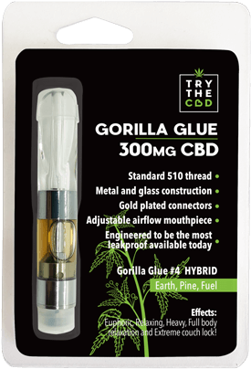 Gorilla Glue Vape Cart - Cbd Vape Cartridge (500x500), Png Download