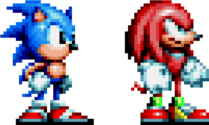 Sonic And Knuckles - Sonic Mania Knuckles Pixel (730x460), Png Download