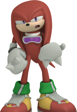 Knuckles 6 - Sonic Free Riders Knuckles (330x479), Png Download