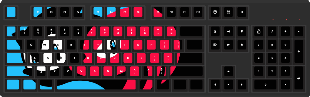 And Knuckles By Philip Askins 104-key Custom Mechanical - Logitech Computer Accessories Keyboard (1024x683), Png Download