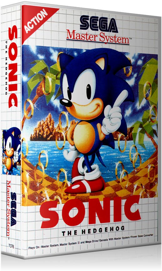 Sonic Sega Master System 1991 - Sega (800x900), Png Download