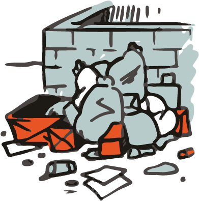 Heap Of Trash - Waste (400x400), Png Download