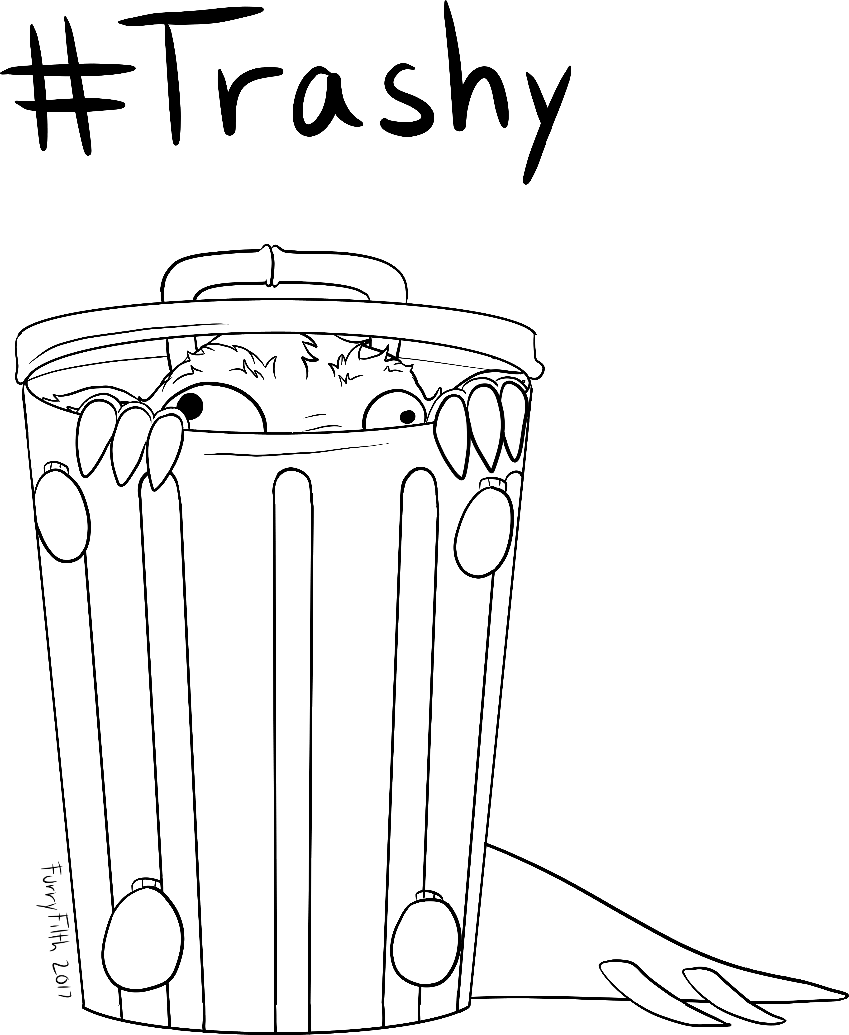 Ftu Trash Troll Base - Drawing (5008x5259), Png Download