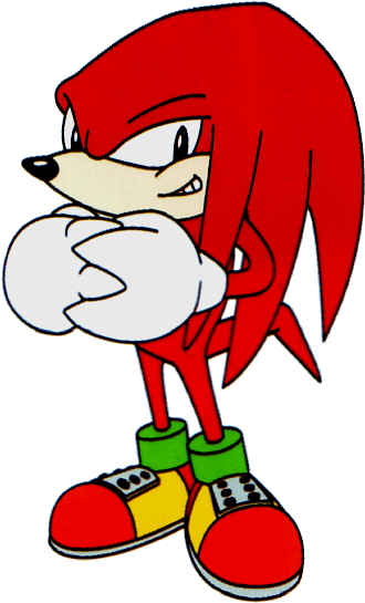 Sonic Hedgehog Knuckles (457x617), Png Download