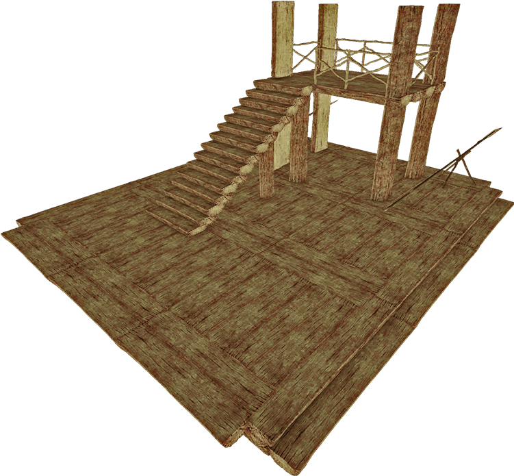 Большой Плот Из Бревен (750x750), Png Download