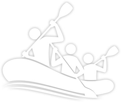 Rafting - Rafting White Icon Png (389x328), Png Download
