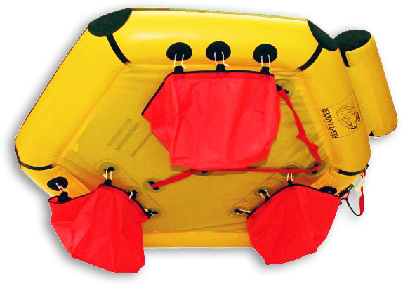 Shows Ballast Pockets On Bottom Of Life Raft - Sos 2 Person Life Raft (574x407), Png Download
