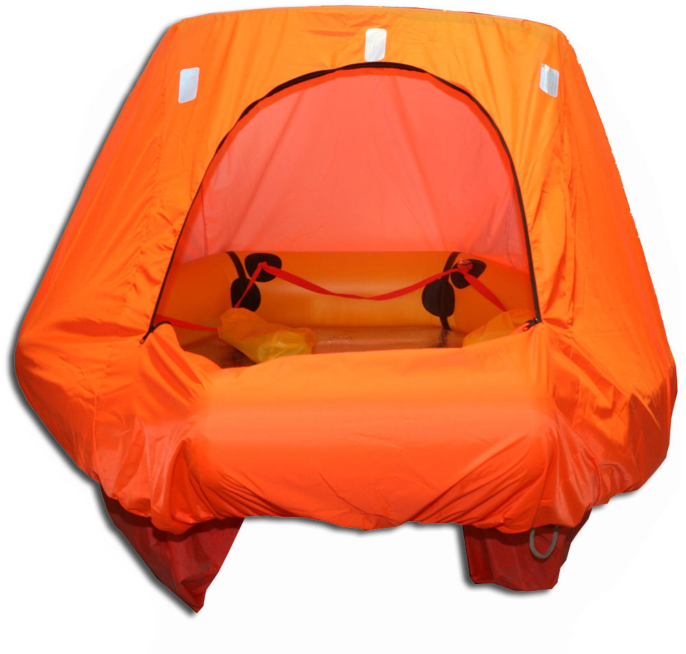 Coastal Life Raft With Canopy Door Open - Tent (1000x1000), Png Download