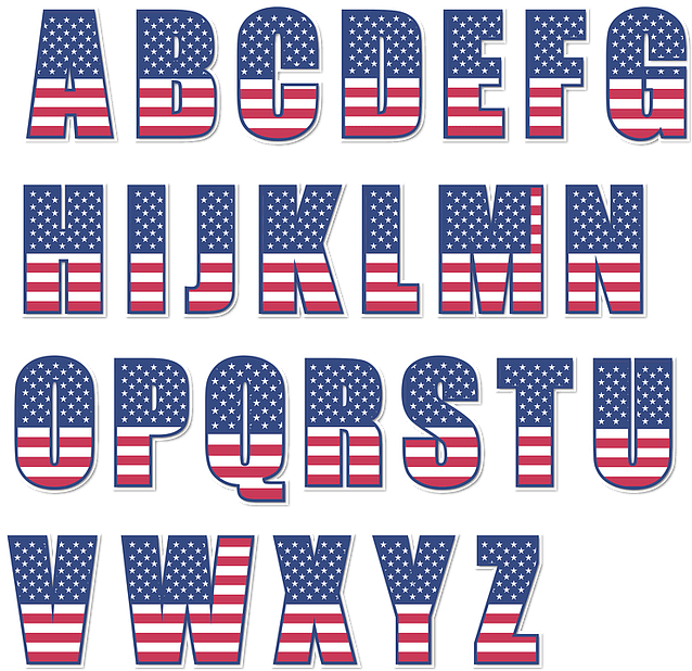 Usa Flag Alphabet Letters Vector Stickers - Z English Alphabets Hd (480x480), Png Download