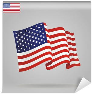 Flat And Waving American Flag - American Flag (400x400), Png Download