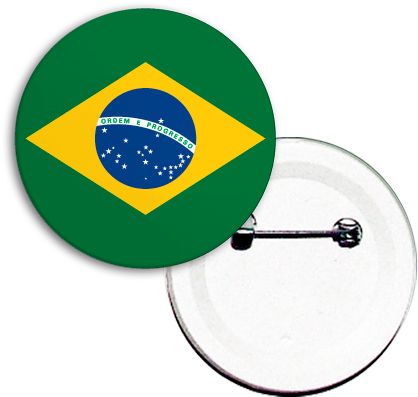 Boton Bandeira Do Brasil - Brazil Flag Circle (510x510), Png Download
