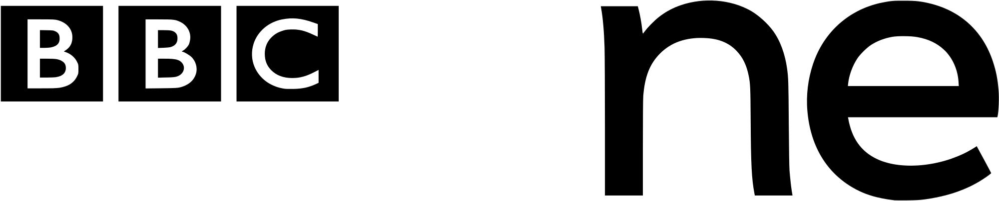 Bbc One Logo Without O In One - Bbc One Logos Wikia (2000x404), Png Download