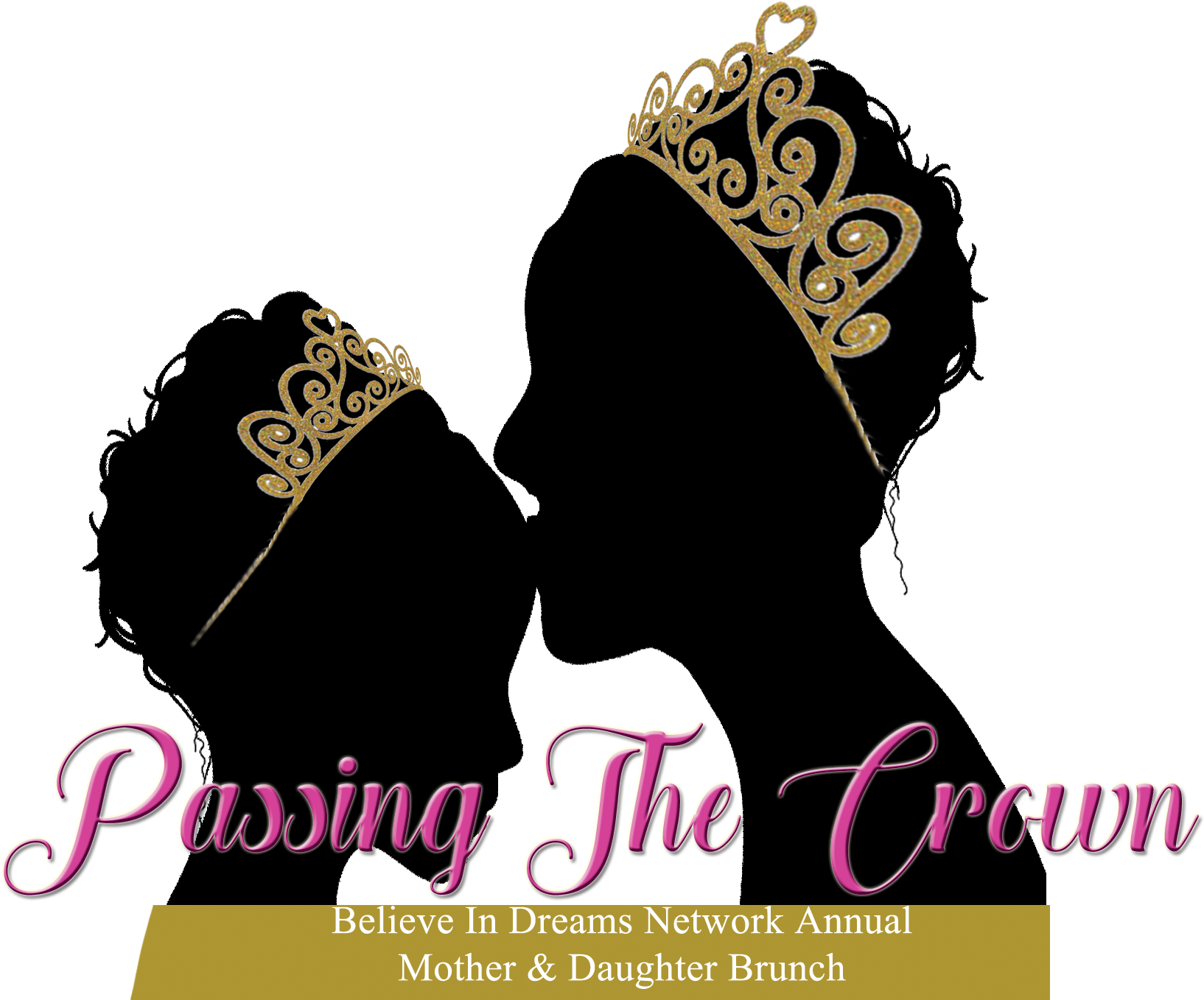 Passing The Crown Logo - Mother And Daughter Silhouette (2000x1500), Png Download